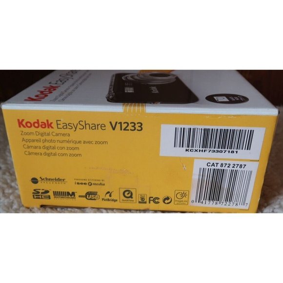 Kodak Digital Easy HD share V1233 12 Mega pixels 3X ZOOM BLACK In Box W Manual - Picture 10 of 11